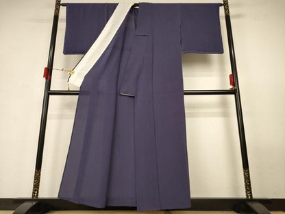 平和屋着物＊夏物 色無地 絽縮緬 褐色 正絹 逸品 AABG3987jd