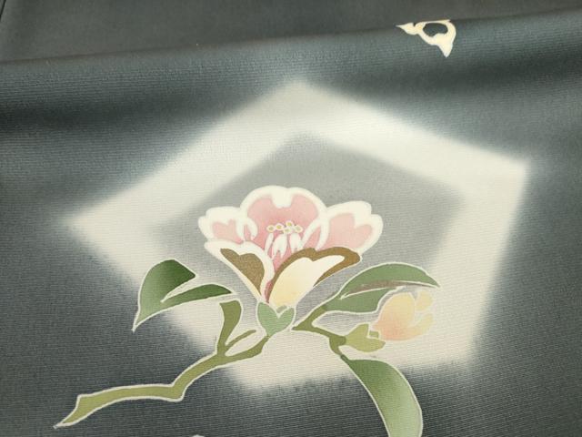 平和屋着物●京の名門　友禅　染の北川　訪問着　駒刺繍　舞花文　暈し染め　金彩　和木沢絹　反端付き　正絹　逸品　未使用　AABG4003ck