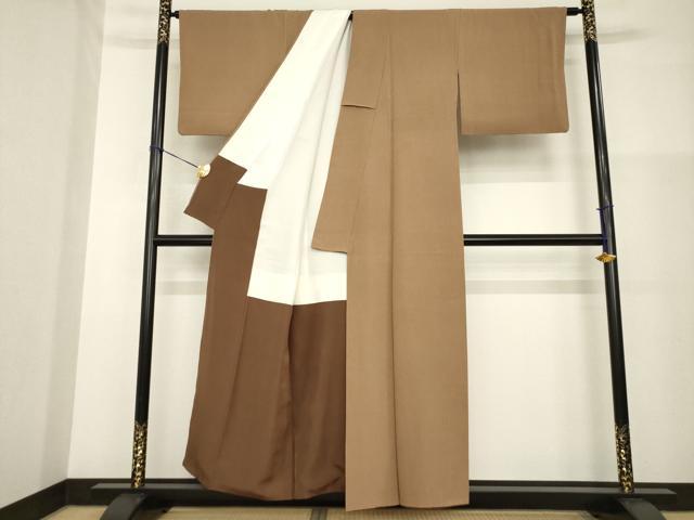 平和屋着物▼伝統工芸師 服部光擴 角通し 正絹 逸品 AABG4013ck