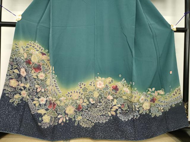 平和屋着物●訪問着　作家物　辻が花　舞花文　暈し染め　正絹　逸品　AABG4020ck