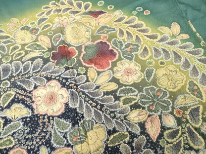 平和屋着物●訪問着　作家物　辻が花　舞花文　暈し染め　正絹　逸品　AABG4020ck