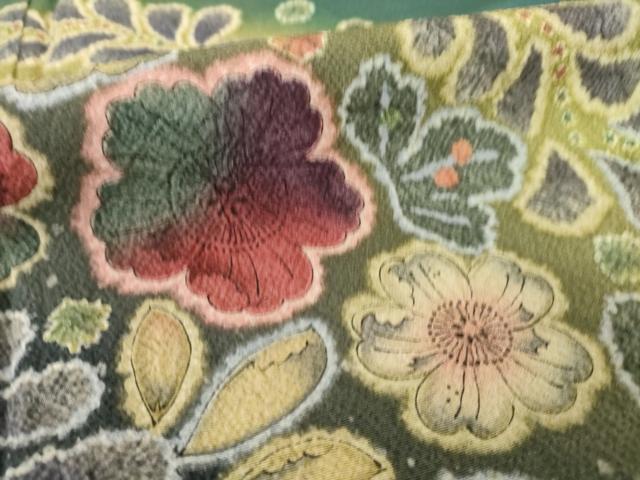 平和屋着物●訪問着　作家物　辻が花　舞花文　暈し染め　正絹　逸品　AABG4020ck