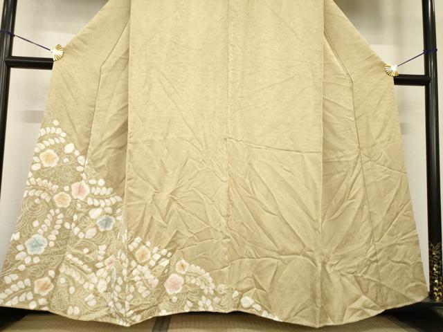 平和屋着物●訪問着　辻が花　絞り　舞花文　正絹　逸品　AABG4021ck
