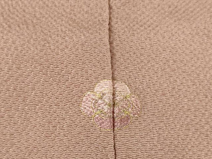 平和屋着物●訪問着　総駒刺繍　吹き寄せ文　金糸　鬼しぼ縮緬　正絹　逸品　AABG4025ck