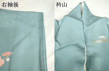 平和屋着物●訪問着　友禅　風景花文　正絹　逸品　AABG4027ck
