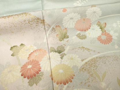平和屋着物●訪問着　草花文　金彩　やまと誂製　正絹　逸品　AABG4035ck
