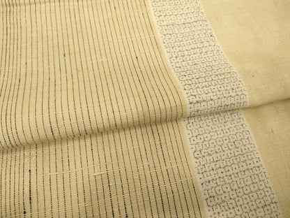 平和屋着物●結城紬　80亀甲　間道　やまと誂製　正絹　逸品　AABG4053ck