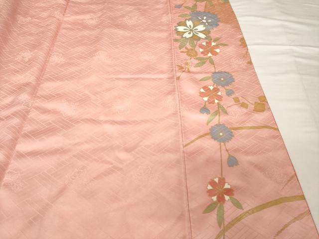 平和屋着物●豪華振袖　駒刺繍　花蝶文　暈し染め　金彩　正絹　逸品　AABG4054ck
