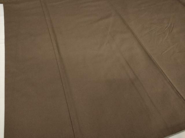 平和屋着物●男性　お召　色無地　赤墨色　正絹　逸品　AABG4060ck