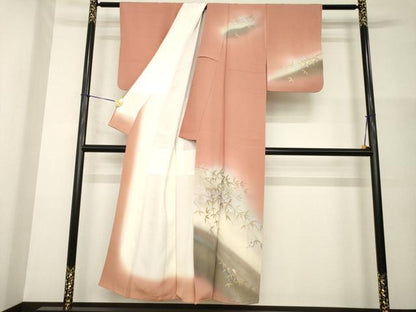 平和屋着物●染色作家　草野一騎　訪問着　飛鳥文　暈し染め　正絹　逸品　AABG4063ck