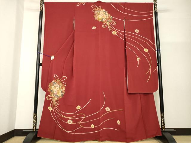 平和屋着物●こむさでもーど・COMME CA DU MODE　振袖　薬玉　正絹　逸品　AABG4067ck