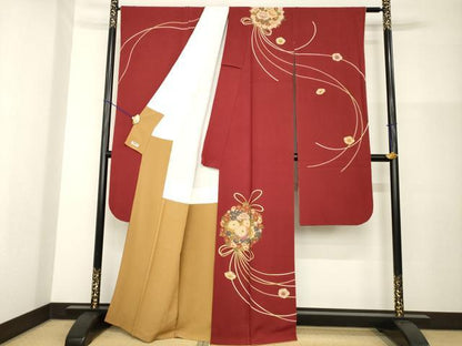 平和屋着物●こむさでもーど・COMME CA DU MODE　振袖　薬玉　正絹　逸品　AABG4067ck