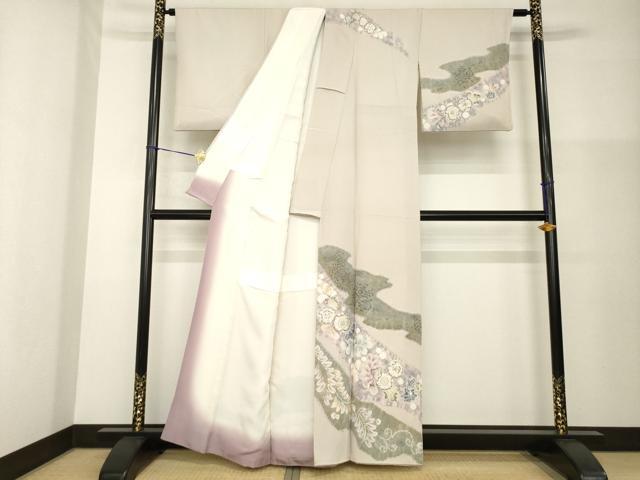 平和屋着物●十日町　名門　滝泰謹製　訪問着　辻が花　絞り　正絹　逸品　AABG4071ck