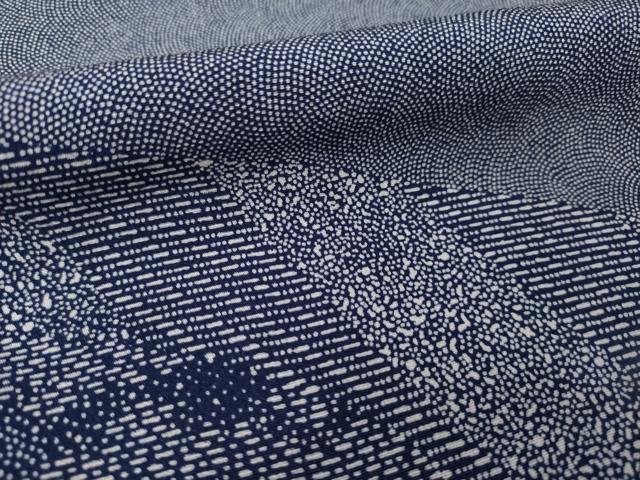 平和屋着物●江戸小紋　藍　流水文　正絹　逸品　AABG4076ck