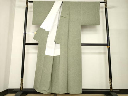平和屋着物●上質な小紋　墨流し文様　正絹　逸品　AABG4077ck