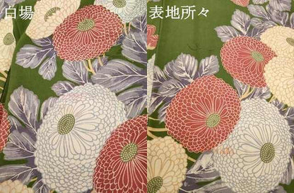 平和屋着物●アンティーク　大正ロマン　小紋　菊　正絹　逸品　AABG4078ck