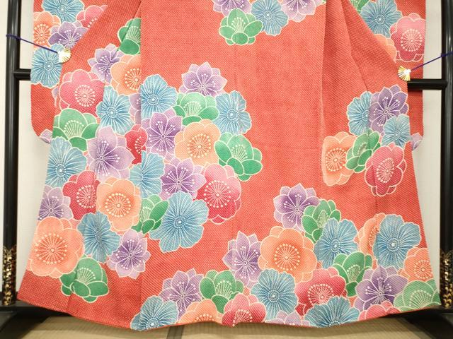 平和屋着物●名門　藤娘きぬたや・総絞り　振袖　舞花文　正絹　逸品　AABG4080ck