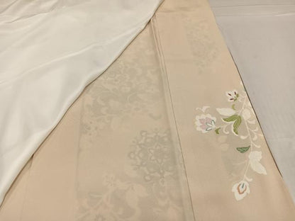 平和屋着物●豪華色留袖　友禅　駒刺繍　更紗唐草文　暈し染め　金彩　正絹　逸品　AABG4083ph