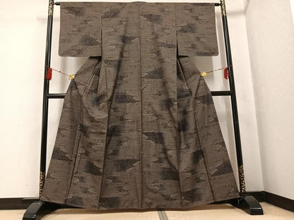 平和屋着物●本場大島紬　カタス7マルキ　人物文　正絹　逸品　未使用　AABG4086ph