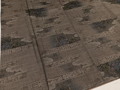 平和屋着物●本場大島紬　カタス7マルキ　人物文　正絹　逸品　未使用　AABG4086ph