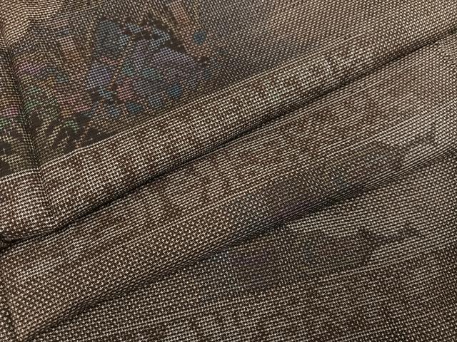 平和屋着物●本場大島紬　カタス7マルキ　人物文　正絹　逸品　未使用　AABG4086ph