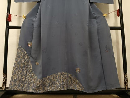 平和屋着物●友禅作家の巨匠　浅井青仁　訪問着　草花文　正絹　逸品　AABG4092ph