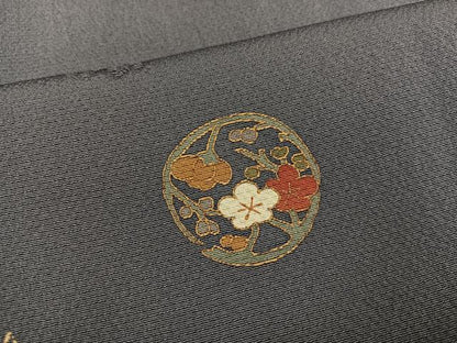 平和屋着物●友禅作家の巨匠　浅井青仁　訪問着　草花文　正絹　逸品　AABG4092ph