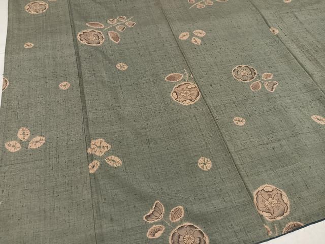 平和屋着物●上質な小紋　紬地　絞り　辻が花　正絹　逸品　AABG4094ph