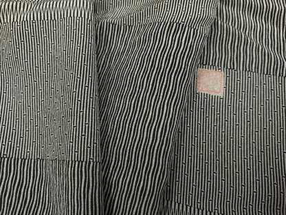 平和屋着物●伝統工芸師　服部光擴　江戸小紋　寄せ小紋柄　黒地　正絹　逸品　AABG4099ph