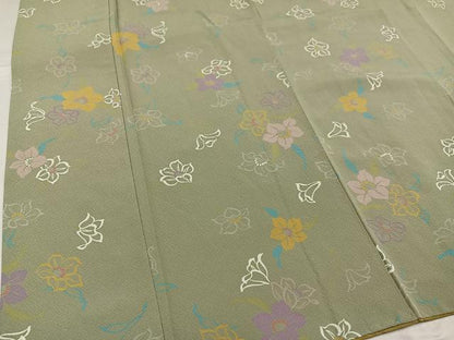 平和屋着物●上質な小紋　舞花文　正絹　逸品　AABG4102ph
