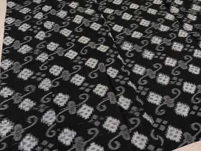 平和屋着物●久留米絣　単衣　花唐草文　綿　逸品　AABG4103ph