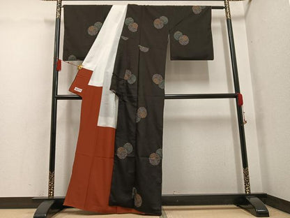 平和屋着物●本場大島紬　地空き　カタス9マルキ　毬　やまと誂製　正絹　逸品　AABG4111ph
