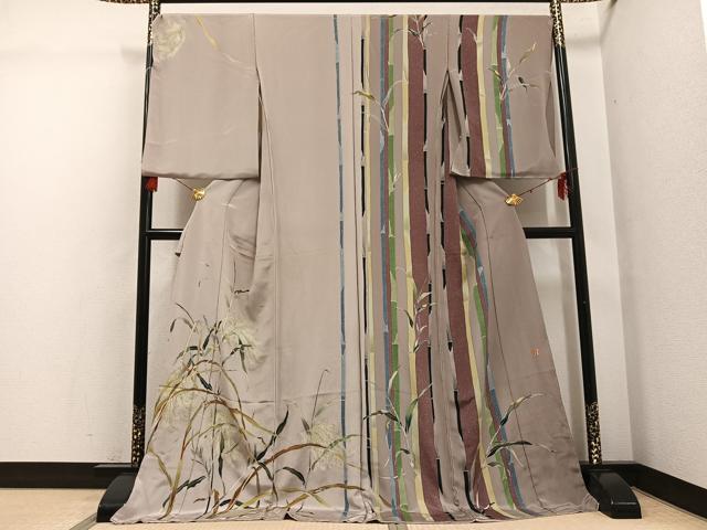 平和屋着物●高橋礼子　訪問着　想染　薄文　鬼しぼ縮緬　仮絵羽　正絹　逸品　未使用　AABG4113ph