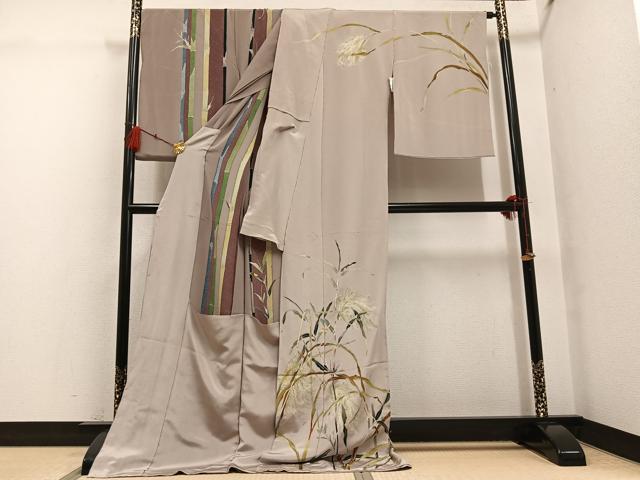 平和屋着物●高橋礼子　訪問着　想染　薄文　鬼しぼ縮緬　仮絵羽　正絹　逸品　未使用　AABG4113ph