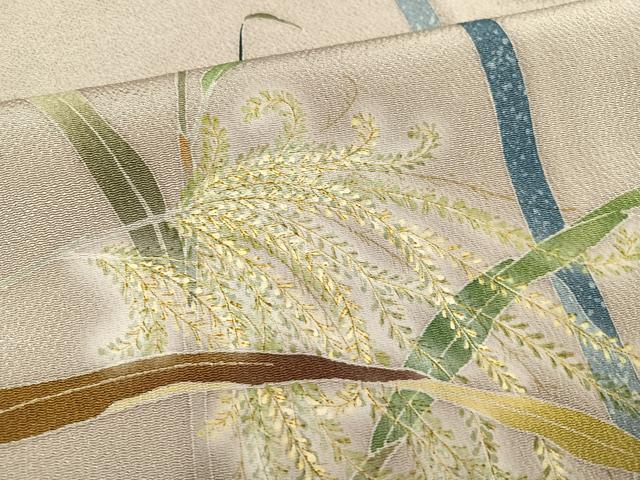 平和屋着物●高橋礼子　訪問着　想染　薄文　鬼しぼ縮緬　仮絵羽　正絹　逸品　未使用　AABG4113ph