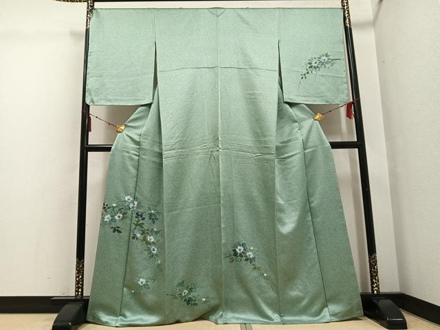 平和屋着物●訪問着　手描き　枝花文　正絹　逸品　未使用　AABG4118ph