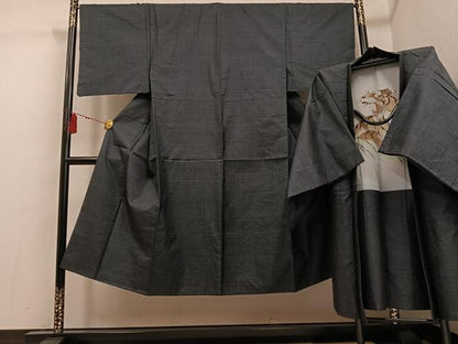平和屋着物●男性　本場大島紬　アンサンブル　100亀甲　総詰め　正絹　逸品　AABG4127ph