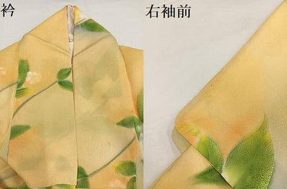 平和屋着物●上質な小紋　地紋起こし　草花文　暈し染め　正絹　逸品　AABG4131ph