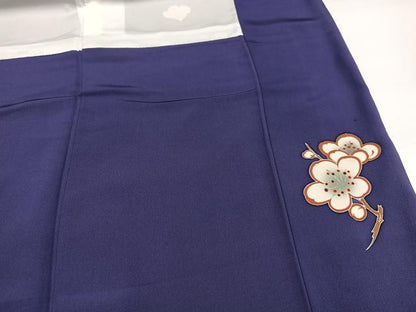 平和屋着物●豪華振袖　駒刺繍　梅　枝花文　金彩　正絹　逸品　AABG4134ph