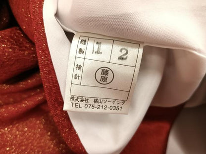 平和屋着物●豪華振袖　桜文　暈し染め　金通し地　正絹　逸品　AABG4136ph