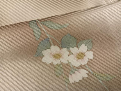平和屋着物●二代目清次郎　手描き　小紋　草花文　暈し染め　正絹　逸品　AABG4137ph