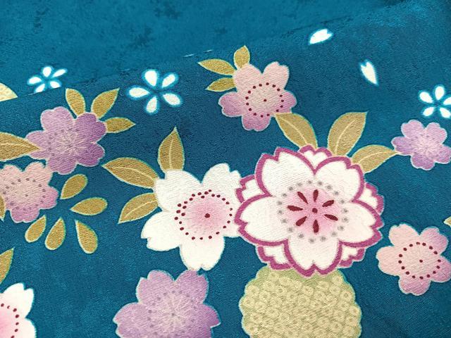 平和屋着物●豪華振袖　草花文　暈し染め　ロング丈　正絹　逸品　AABG4138ph