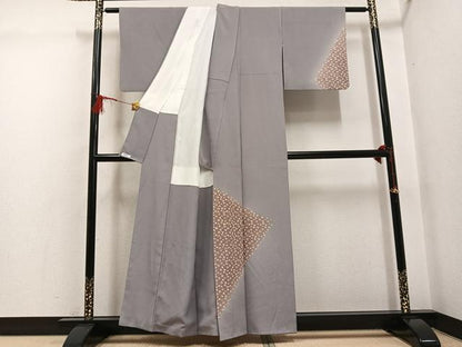 平和屋着物●二代目 川村久太郎　訪問着　作家物　舞葉文　暈し染め　正絹　逸品　AABG4139ph