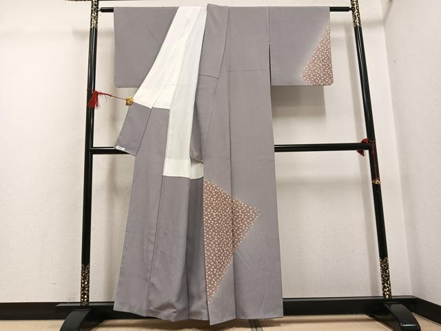 平和屋着物●二代目 川村久太郎　訪問着　作家物　舞葉文　暈し染め　正絹　逸品　AABG4139ph