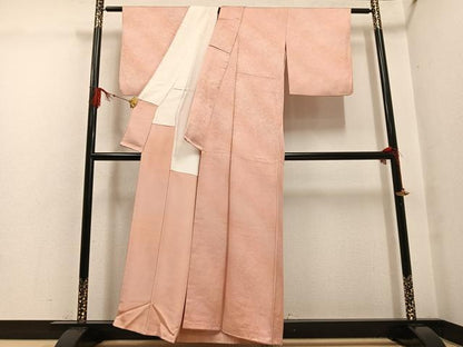 平和屋着物▼上質な小紋　霞文　暈し染め　正絹　逸品　AABG4147ph