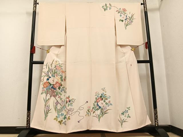 平和屋着物●訪問着　友禅　作家物　花車文　正絹　逸品　AABG4156ph