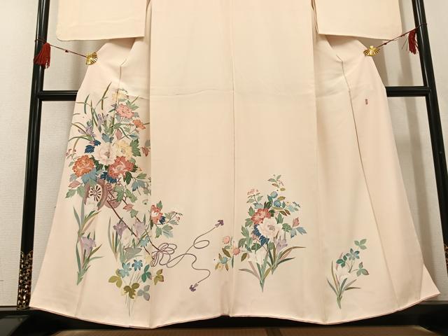 平和屋着物●訪問着　友禅　作家物　花車文　正絹　逸品　AABG4156ph