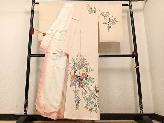 平和屋着物●訪問着　友禅　作家物　花車文　正絹　逸品　AABG4156ph