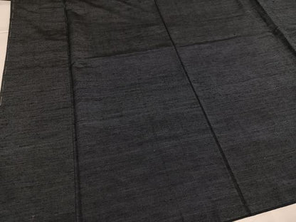平和屋着物●男性　紬　アンサンブル　色無地　藍鉄色　正絹　逸品　AABG4158ph