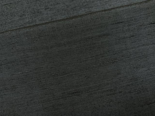 平和屋着物●男性　紬　アンサンブル　色無地　藍鉄色　正絹　逸品　AABG4158ph